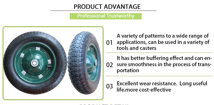 13 Inch Pneumatic Rubber Jockey Wheel 4.00-6 Smooth Tyre Wheel for Hand Trolley with Cheap Price