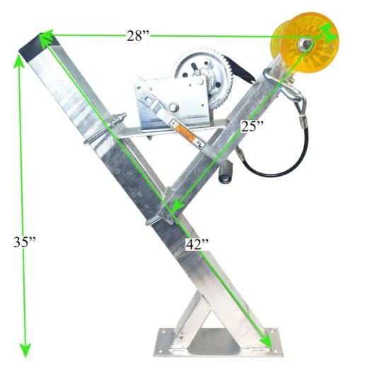 Verricello manuale per rimorchio per barche 4WD con cinturino in nylon da 1800 libbre